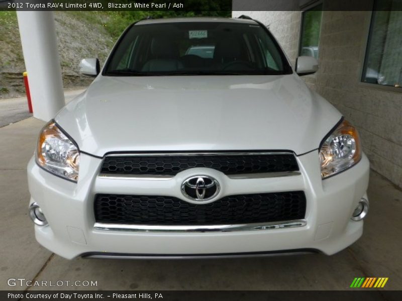 Blizzard White Pearl / Ash 2012 Toyota RAV4 Limited 4WD