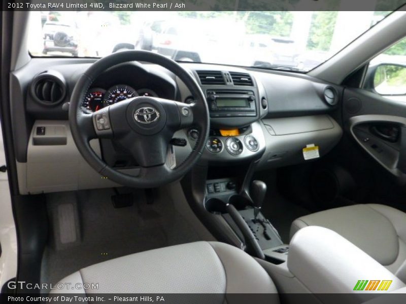 Blizzard White Pearl / Ash 2012 Toyota RAV4 Limited 4WD