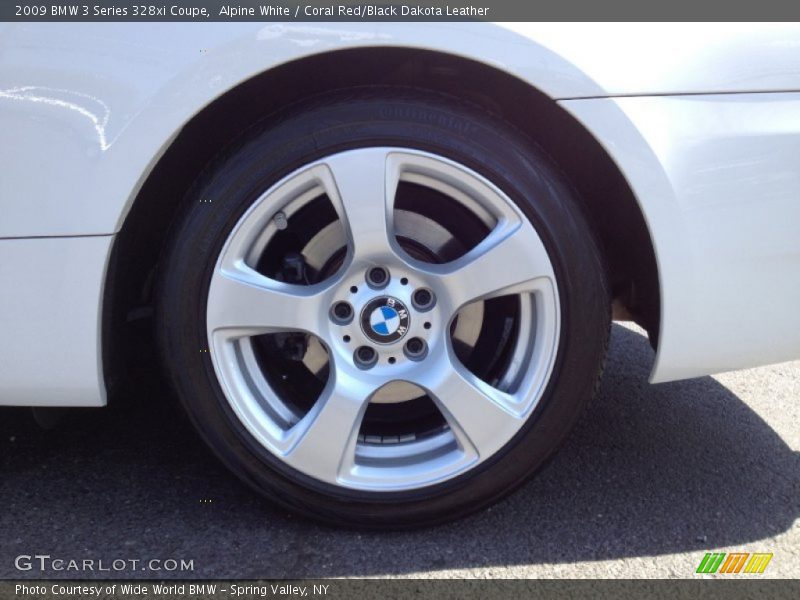 Alpine White / Coral Red/Black Dakota Leather 2009 BMW 3 Series 328xi Coupe