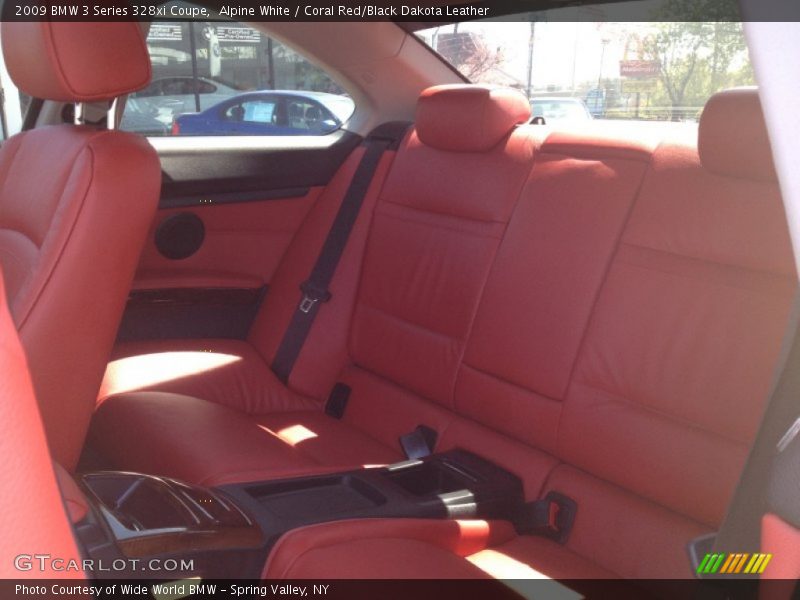 Alpine White / Coral Red/Black Dakota Leather 2009 BMW 3 Series 328xi Coupe