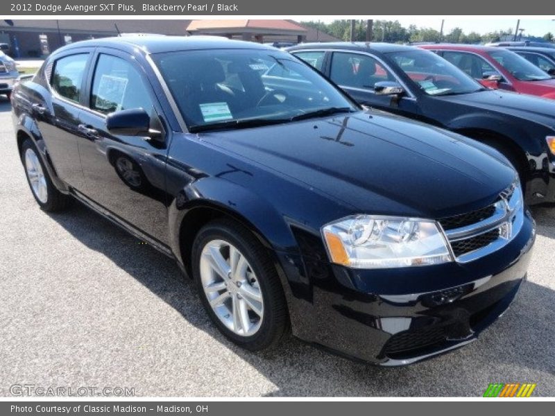 Blackberry Pearl / Black 2012 Dodge Avenger SXT Plus
