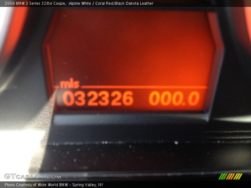 Alpine White / Coral Red/Black Dakota Leather 2009 BMW 3 Series 328xi Coupe
