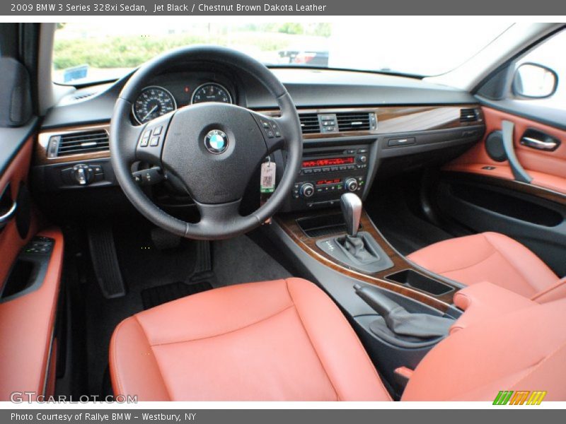 Jet Black / Chestnut Brown Dakota Leather 2009 BMW 3 Series 328xi Sedan