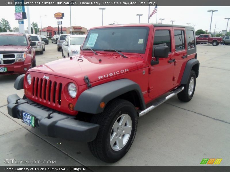 Flame Red / Dark Slate Gray/Med Slate Gray 2008 Jeep Wrangler Unlimited Rubicon 4x4