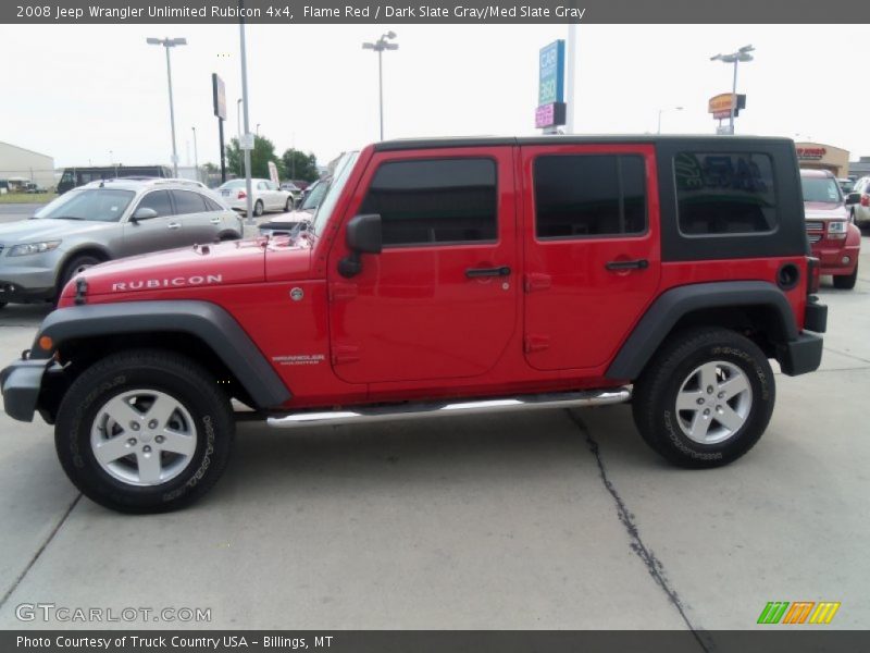 Flame Red / Dark Slate Gray/Med Slate Gray 2008 Jeep Wrangler Unlimited Rubicon 4x4