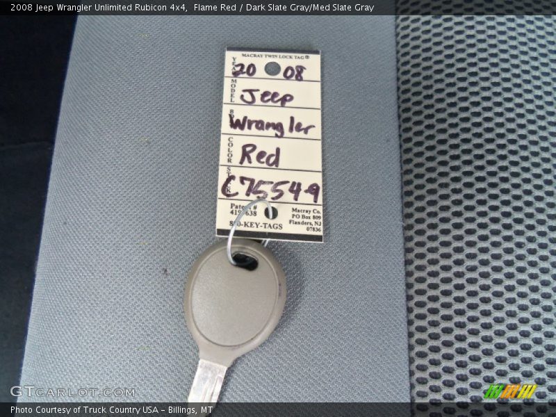Flame Red / Dark Slate Gray/Med Slate Gray 2008 Jeep Wrangler Unlimited Rubicon 4x4