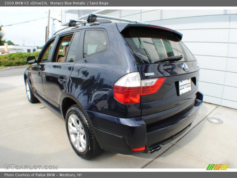 Monaco Blue Metallic / Sand Beige 2009 BMW X3 xDrive30i