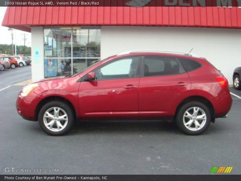 Venom Red / Black/Red 2009 Nissan Rogue SL AWD