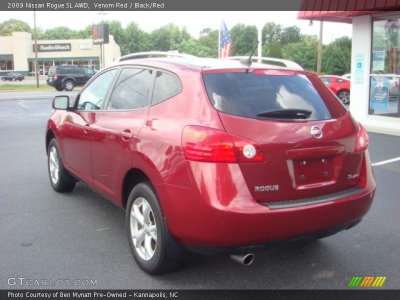 Venom Red / Black/Red 2009 Nissan Rogue SL AWD