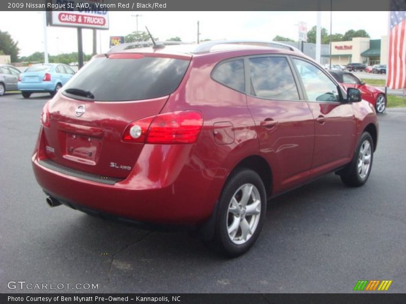 Venom Red / Black/Red 2009 Nissan Rogue SL AWD