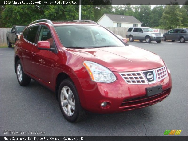 Venom Red / Black/Red 2009 Nissan Rogue SL AWD