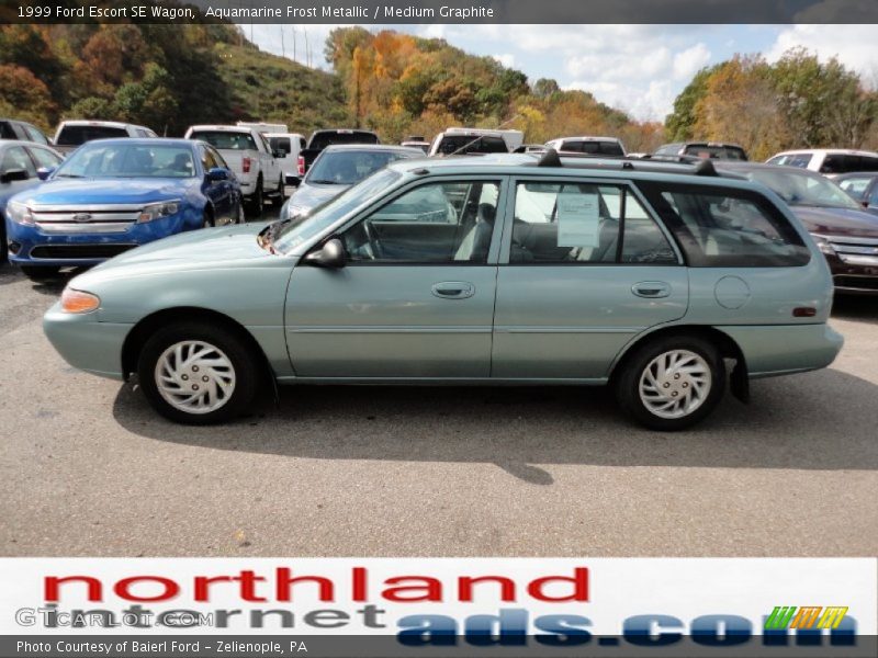 Aquamarine Frost Metallic / Medium Graphite 1999 Ford Escort SE Wagon