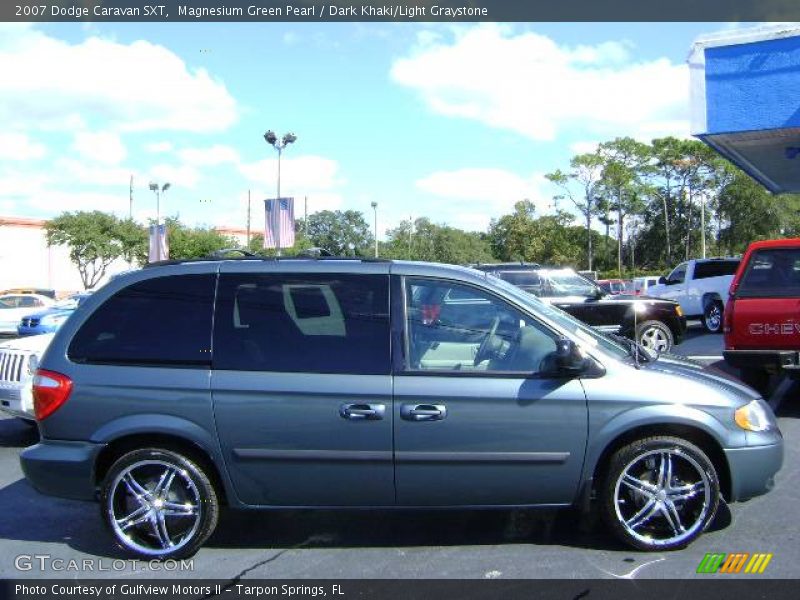 Magnesium Green Pearl / Dark Khaki/Light Graystone 2007 Dodge Caravan SXT