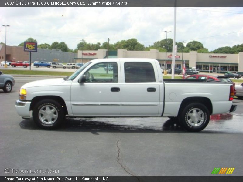 Summit White / Neutral 2007 GMC Sierra 1500 Classic SLE Crew Cab