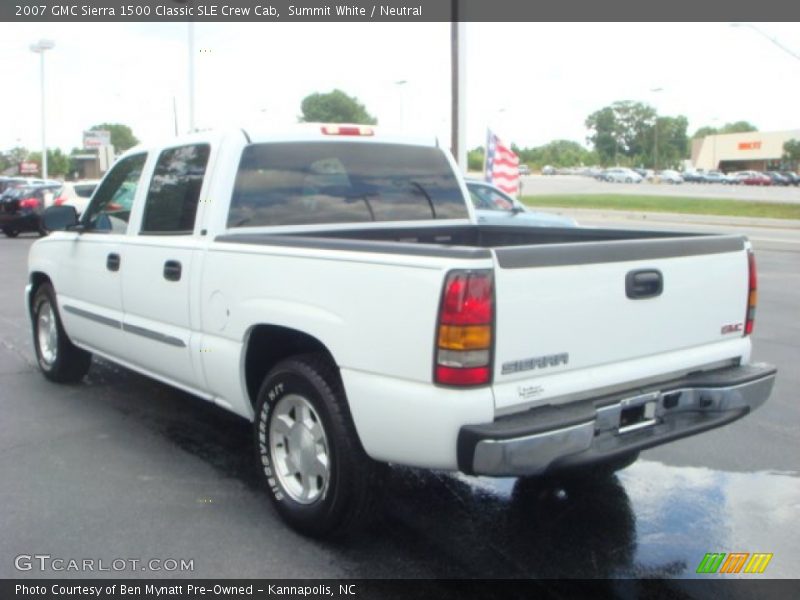 Summit White / Neutral 2007 GMC Sierra 1500 Classic SLE Crew Cab