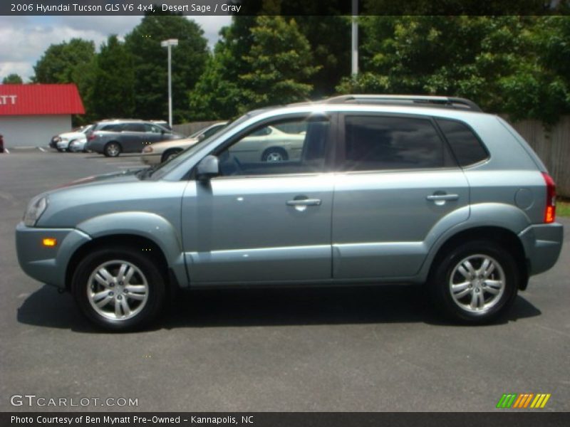 Desert Sage / Gray 2006 Hyundai Tucson GLS V6 4x4