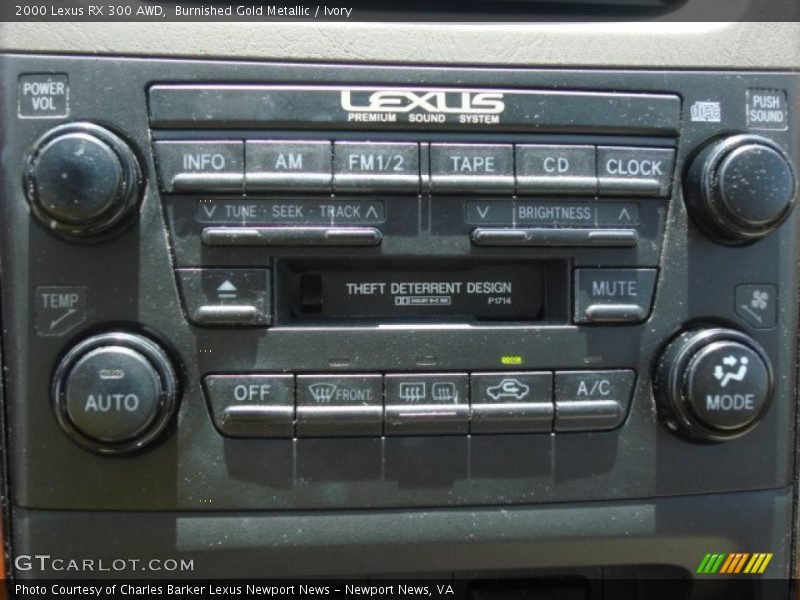 Burnished Gold Metallic / Ivory 2000 Lexus RX 300 AWD