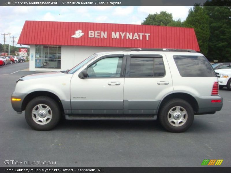 Silver Birch Metallic / Dark Graphite 2002 Mercury Mountaineer AWD