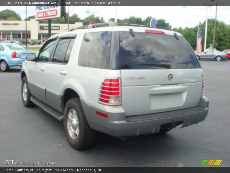 Silver Birch Metallic / Dark Graphite 2002 Mercury Mountaineer AWD