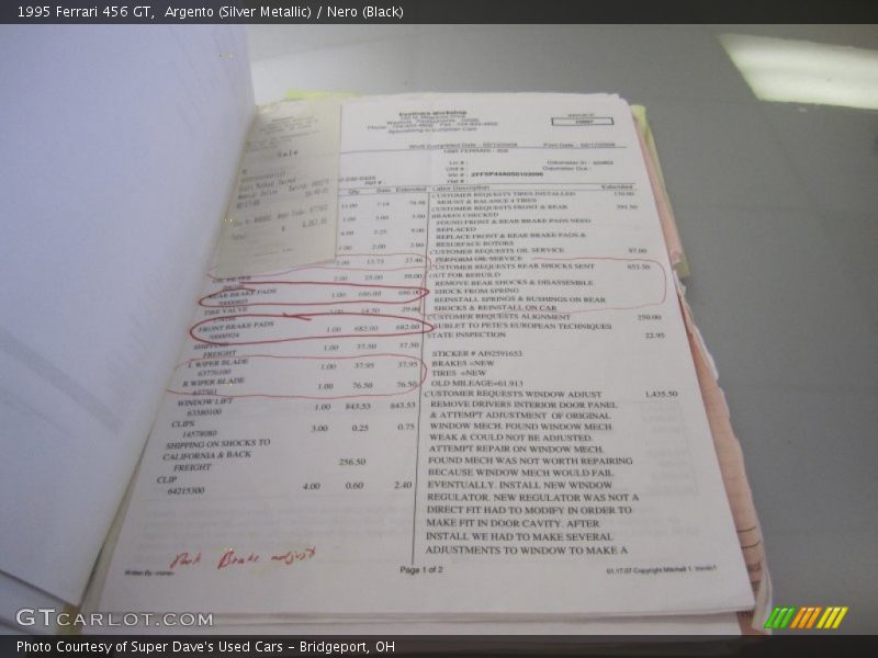 Argento (Silver Metallic) / Nero (Black) 1995 Ferrari 456 GT