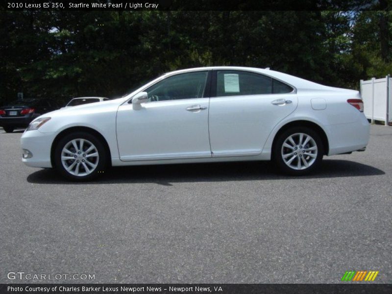 Starfire White Pearl / Light Gray 2010 Lexus ES 350