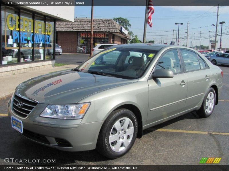 Willow Gray / Camel 2010 Hyundai Sonata GLS
