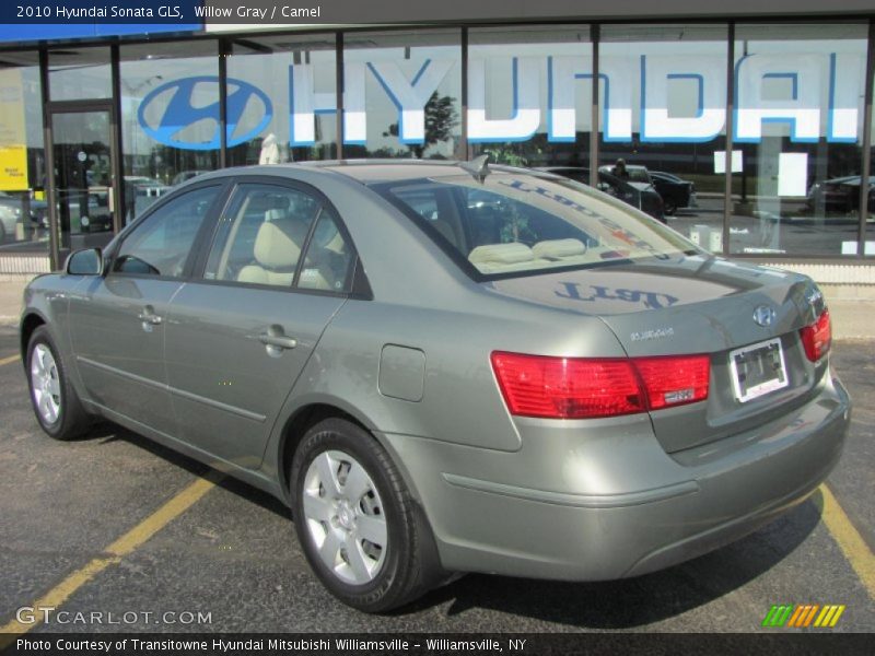 Willow Gray / Camel 2010 Hyundai Sonata GLS