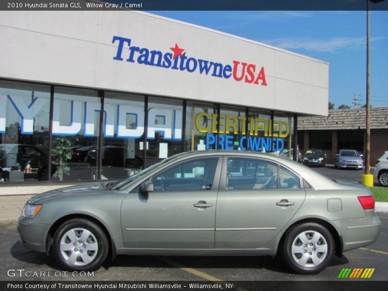 Willow Gray / Camel 2010 Hyundai Sonata GLS