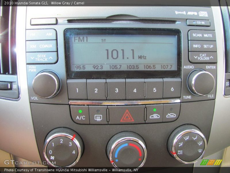 Willow Gray / Camel 2010 Hyundai Sonata GLS