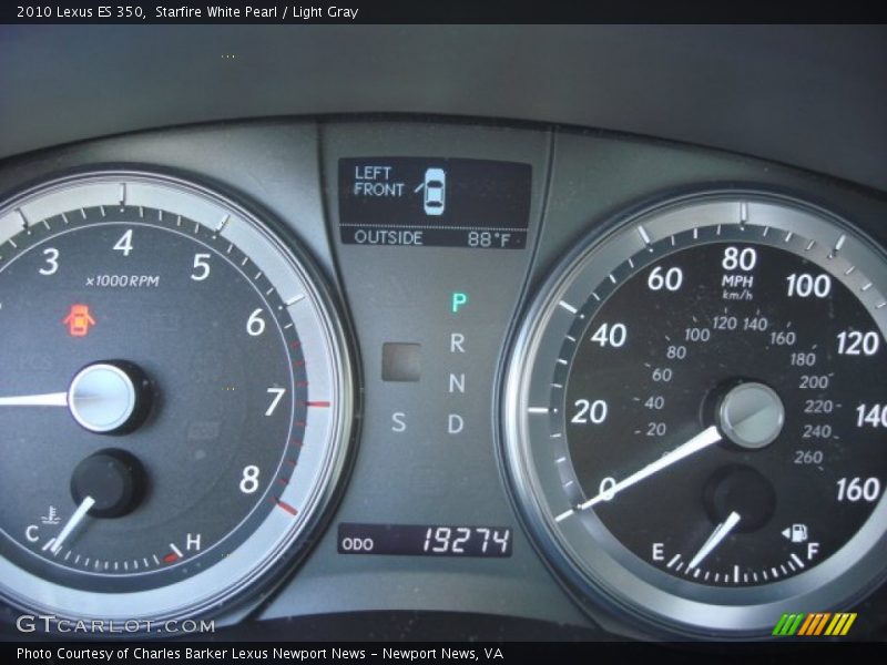 Starfire White Pearl / Light Gray 2010 Lexus ES 350