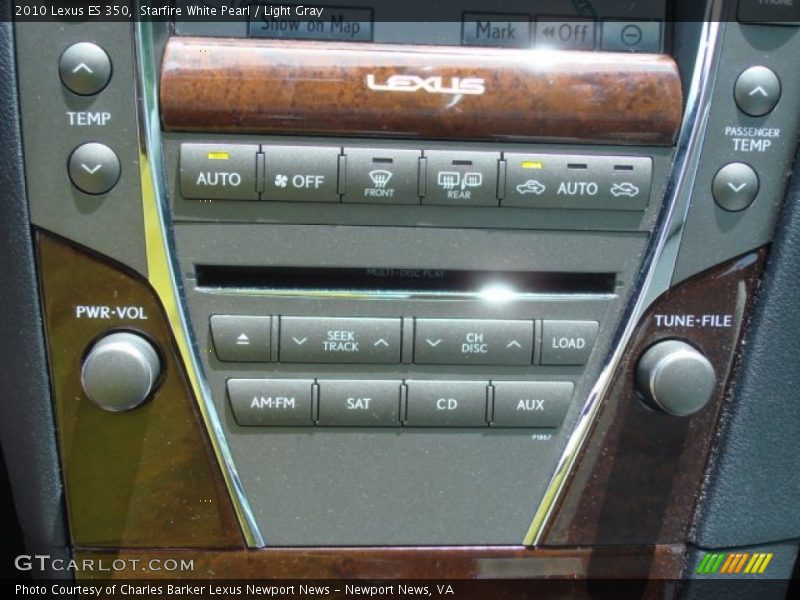 Starfire White Pearl / Light Gray 2010 Lexus ES 350