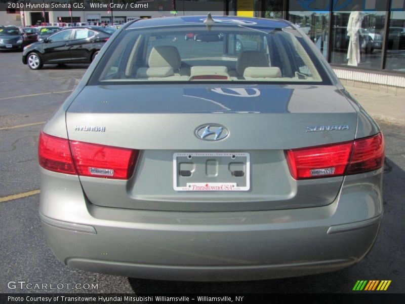 Willow Gray / Camel 2010 Hyundai Sonata GLS