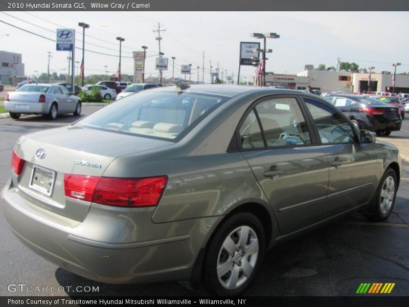 Willow Gray / Camel 2010 Hyundai Sonata GLS