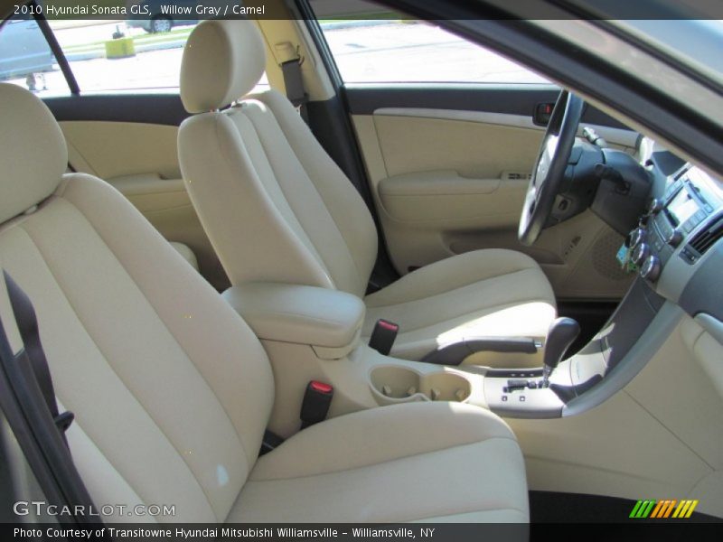 Willow Gray / Camel 2010 Hyundai Sonata GLS