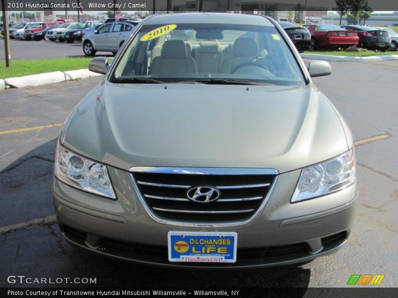 Willow Gray / Camel 2010 Hyundai Sonata GLS