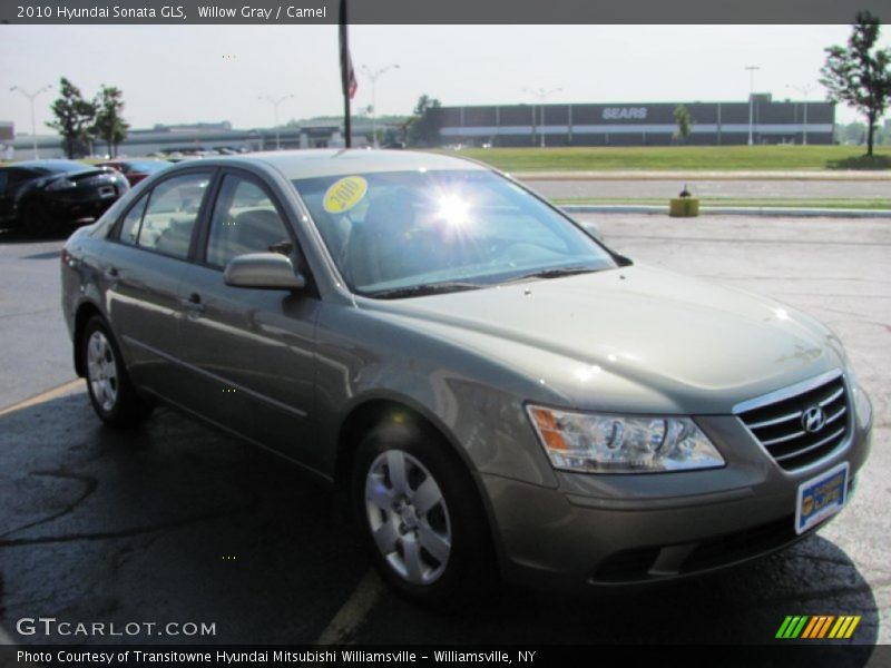 Willow Gray / Camel 2010 Hyundai Sonata GLS