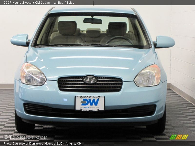 Ice Blue / Beige 2007 Hyundai Accent GLS Sedan