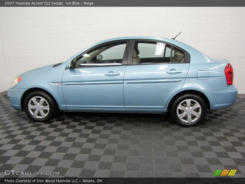 Ice Blue / Beige 2007 Hyundai Accent GLS Sedan