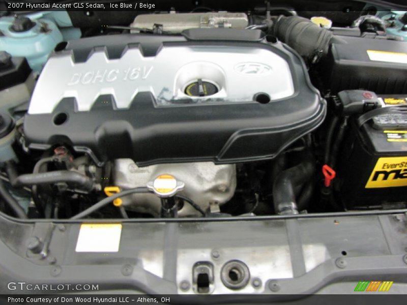 Ice Blue / Beige 2007 Hyundai Accent GLS Sedan