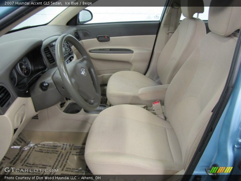 Ice Blue / Beige 2007 Hyundai Accent GLS Sedan