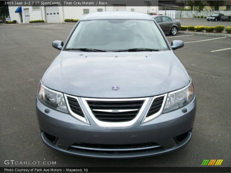 Titan Gray Metallic / Black 2009 Saab 9-3 2.0T SportCombi