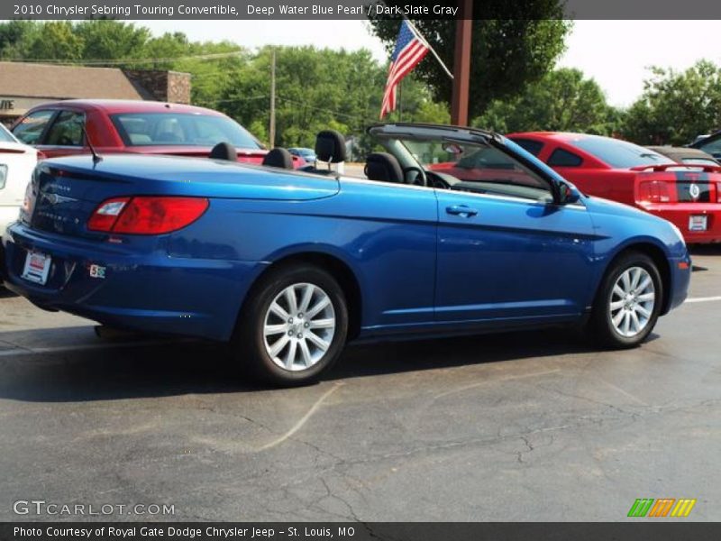 Deep Water Blue Pearl / Dark Slate Gray 2010 Chrysler Sebring Touring Convertible