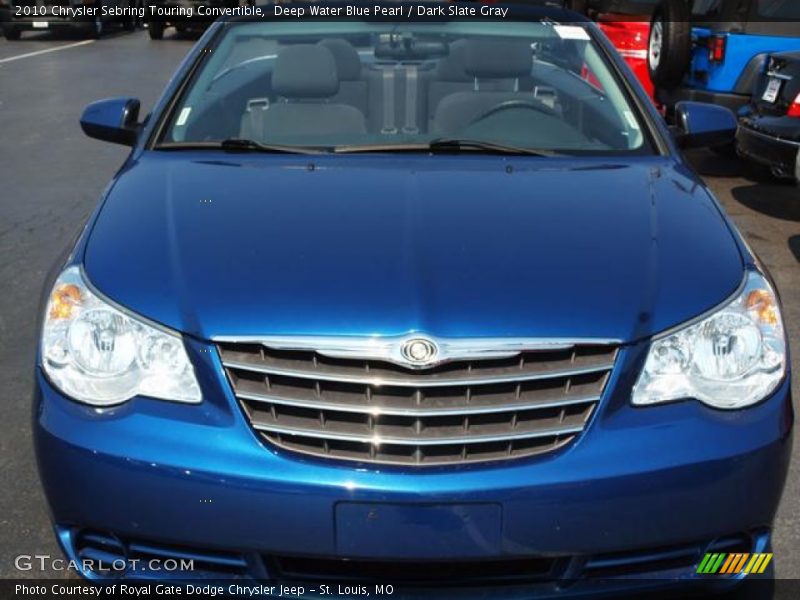 Deep Water Blue Pearl / Dark Slate Gray 2010 Chrysler Sebring Touring Convertible