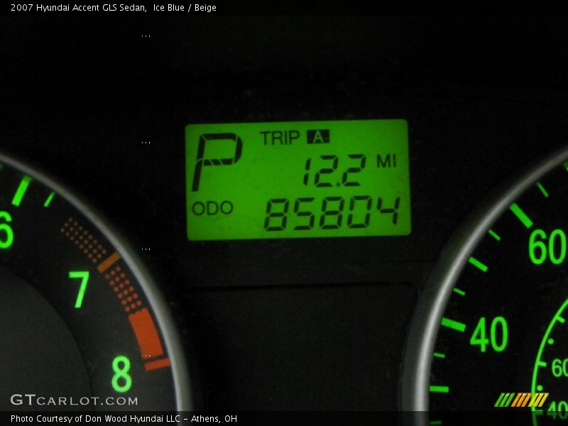 Ice Blue / Beige 2007 Hyundai Accent GLS Sedan