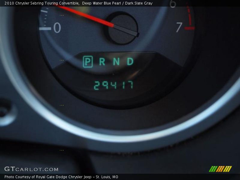 Deep Water Blue Pearl / Dark Slate Gray 2010 Chrysler Sebring Touring Convertible
