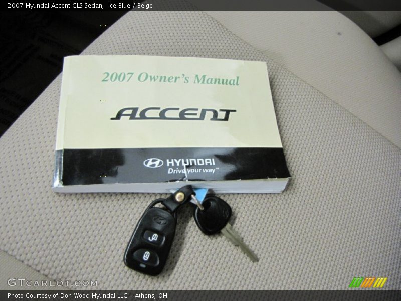 Ice Blue / Beige 2007 Hyundai Accent GLS Sedan