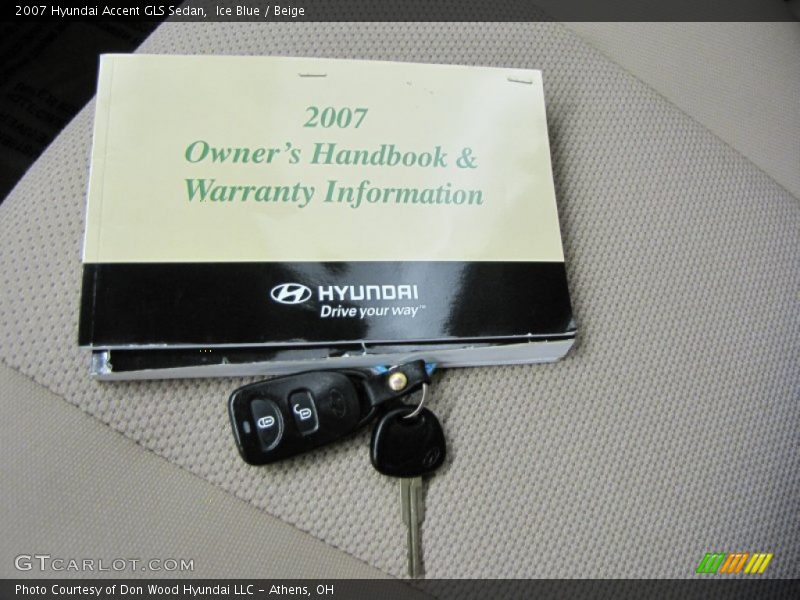 Ice Blue / Beige 2007 Hyundai Accent GLS Sedan