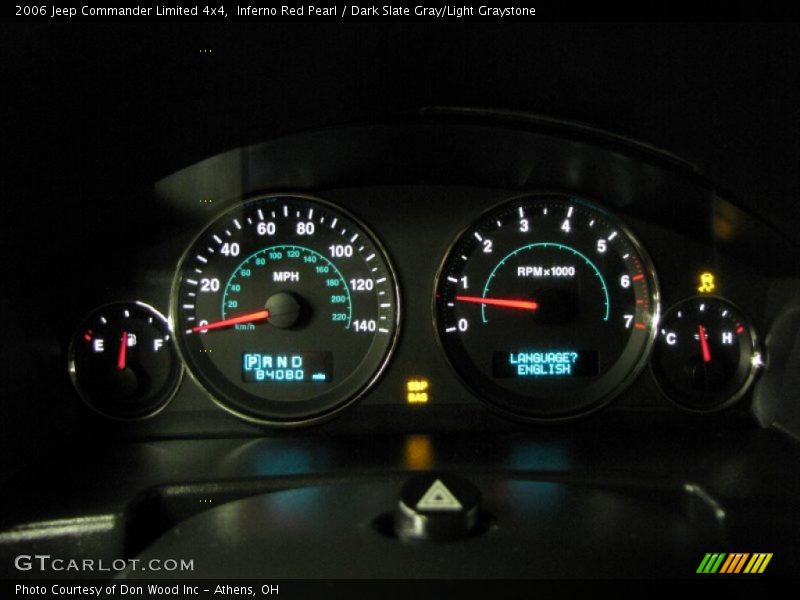 Inferno Red Pearl / Dark Slate Gray/Light Graystone 2006 Jeep Commander Limited 4x4
