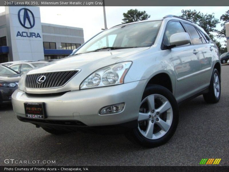 Millennium Silver Metallic / Light Gray 2007 Lexus RX 350