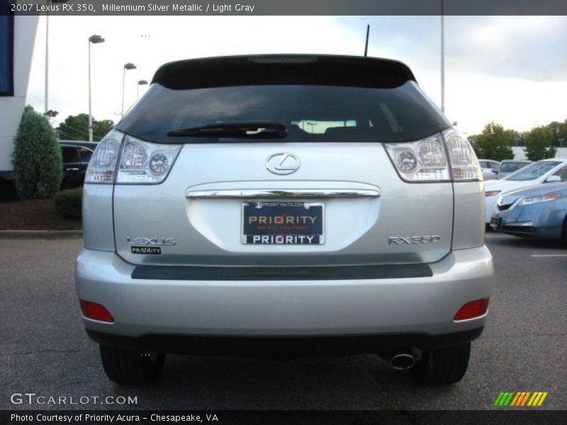 Millennium Silver Metallic / Light Gray 2007 Lexus RX 350